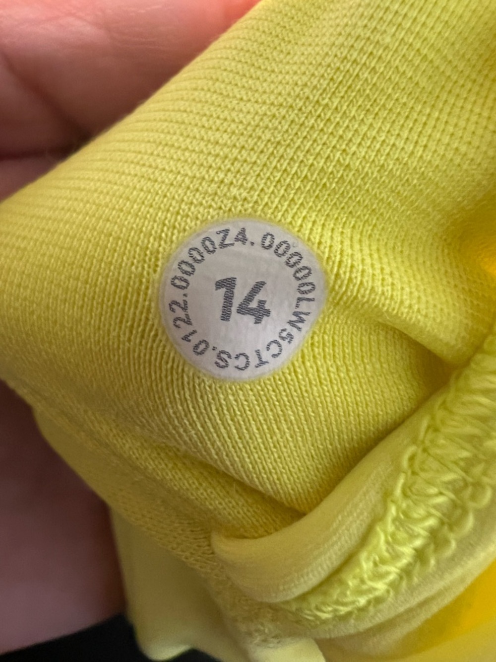 Lululemon Wunder Train High Rise Legging 25” Neon Yellow Size 14 Everlux - Picture 3 of 3